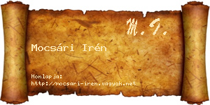 Mocsári Irén névjegykártya